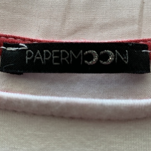 Papermoon Women’s Maroon Short Sleeve Tie Dye T-Shirt - Picture 3 of 5